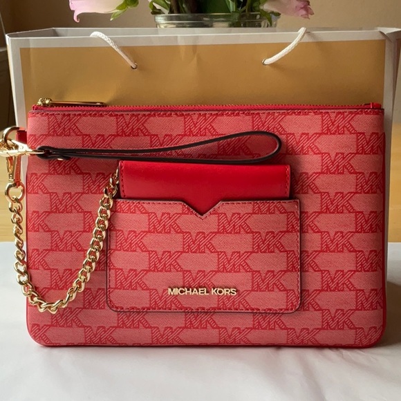 🌹MICHAEL KORS JET SET LOGO 2 - 1 WRISTLET 🌹 NWT 🌹 - Picture 6 of 16